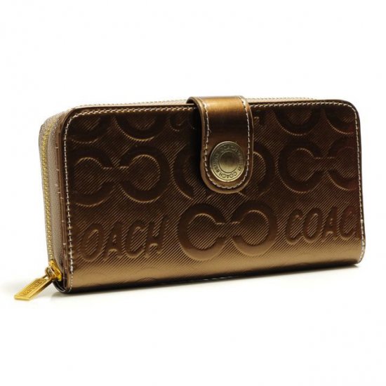 Coach Logo Large Gold Wallets BCP | Women